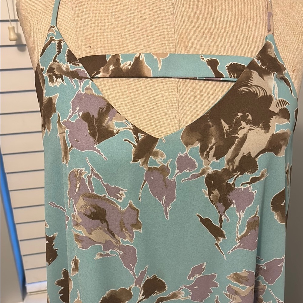 Peach Love California Backless Dress - Aqua and Brown - Picture 2 of 5